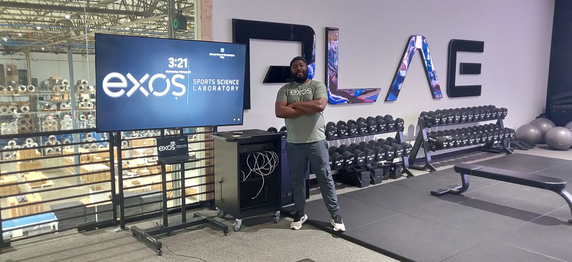 Josh Bell at the EXOS Sports Science Laboratory