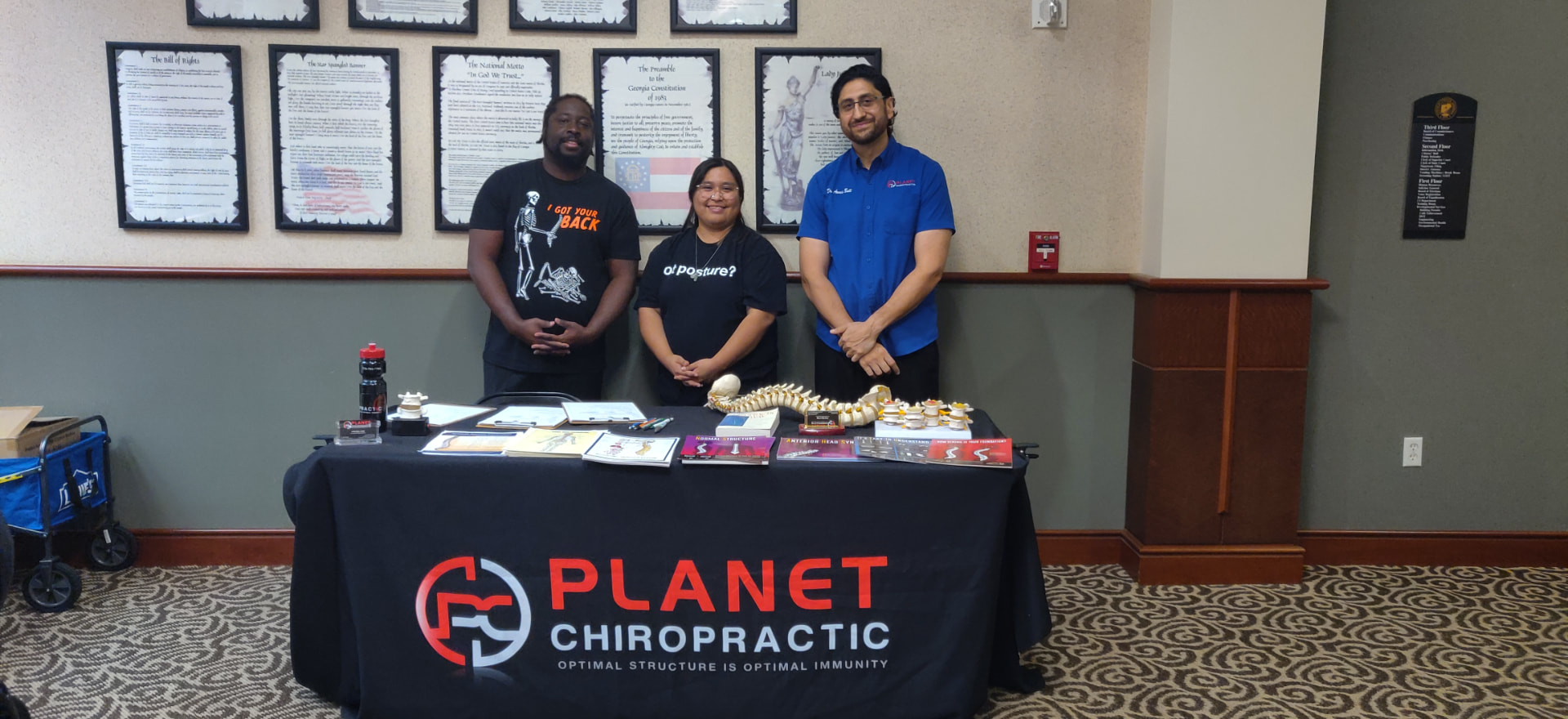 Josh Bell at a Planet Chiropractic community event